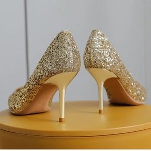 New high-heel stiletto sequins fashion shiny shoes